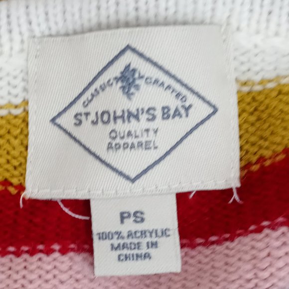 St. John's Bay Multi-Color Striped Sweater Size PS - Picture 4 of 4